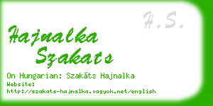 hajnalka szakats business card